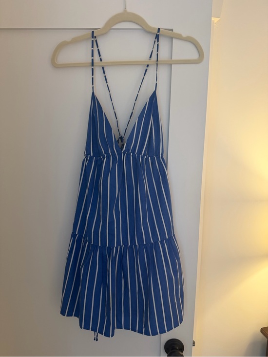 Faithfull the Brand Dresses & Skirts - Faithfull the Brand Blue & White Striped Spaghetti Strap Mini Dress